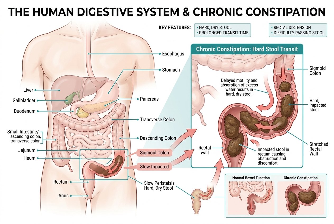 Chronic Constipation (Vibandha / कब्ज) Infographic