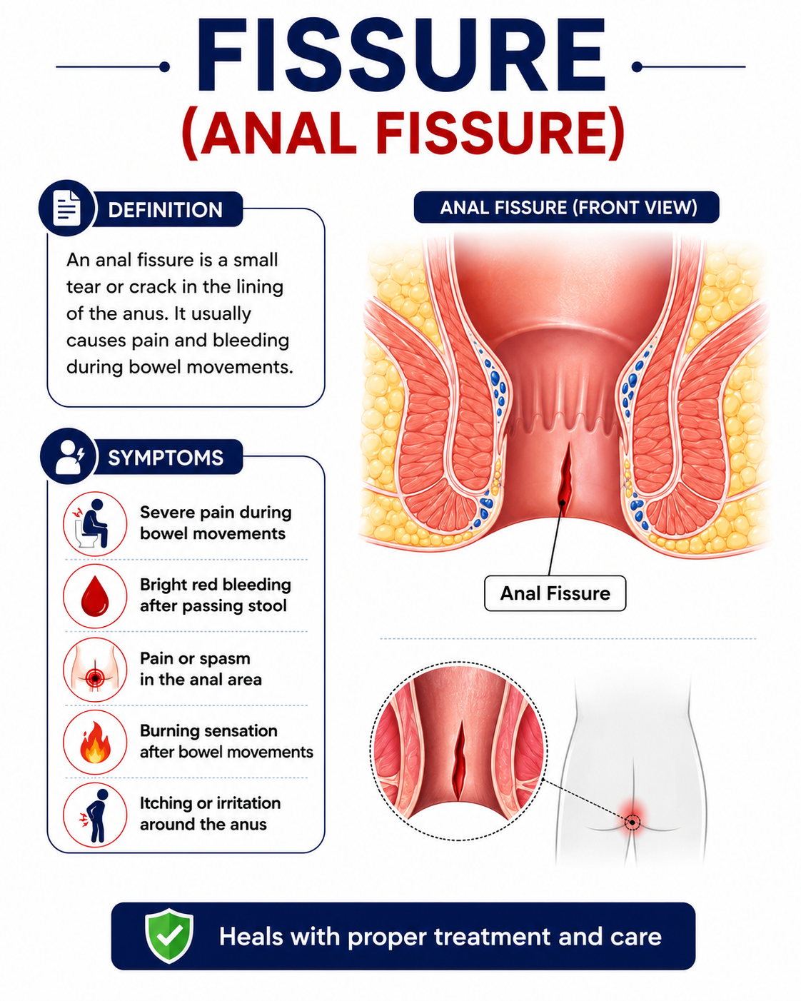 Anal Fissure (Parikartika / फिशर) Infographic